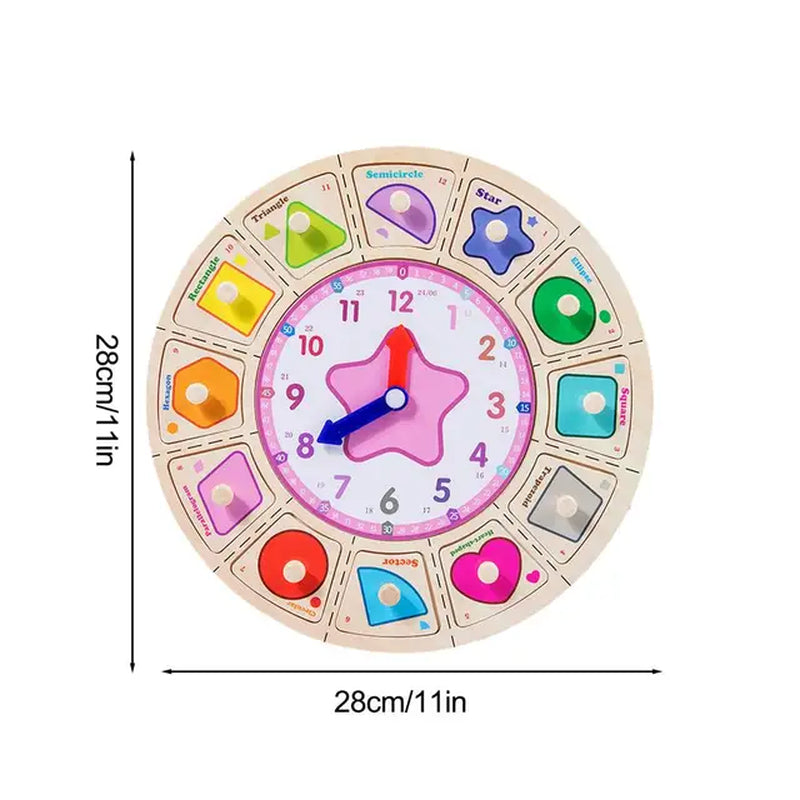 Montessori Wooden Clock Kids Toys Time Learning Teaching Aids Toys for Children Life Skills Training Games Kids Educational Toys