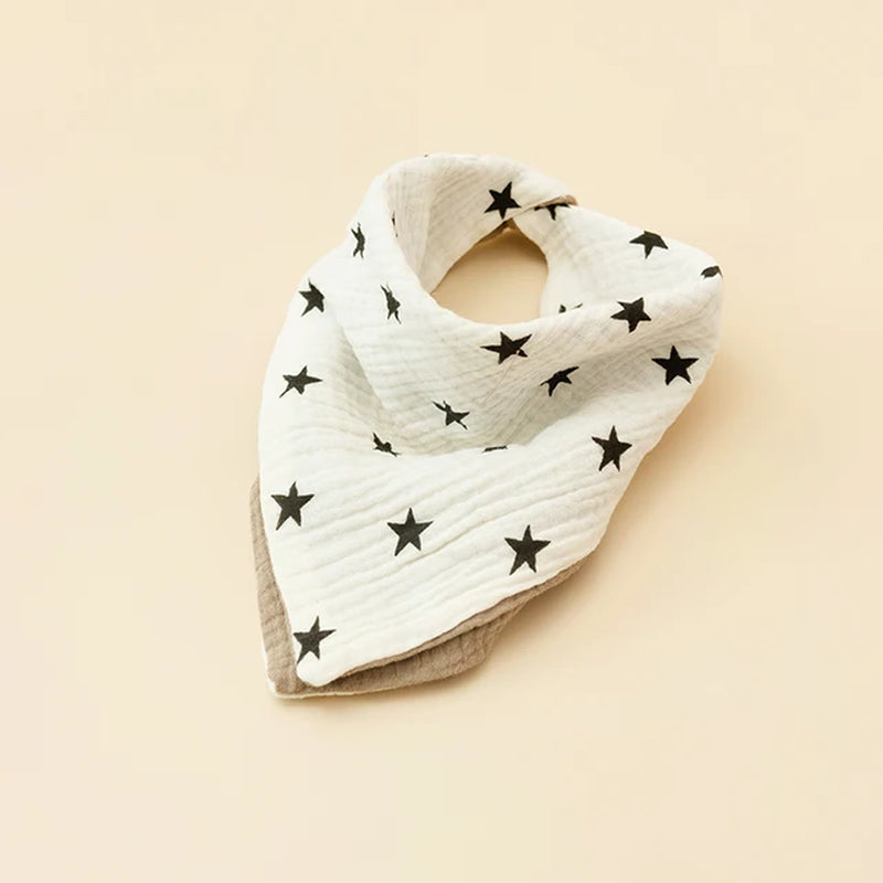 1PC Baby Cotton Soft Soothe Appease Square Towels Infant Color Matching Bandana Handkerchief Muslin Burp Cloths Feeding Bibs