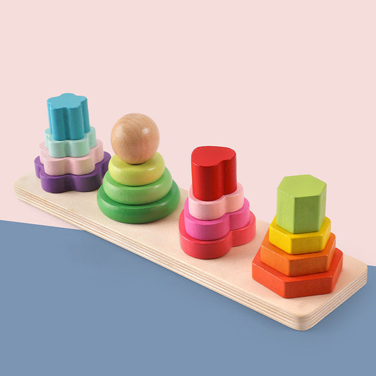 Early Learning Irregular Assortment Colored Wooden Beads