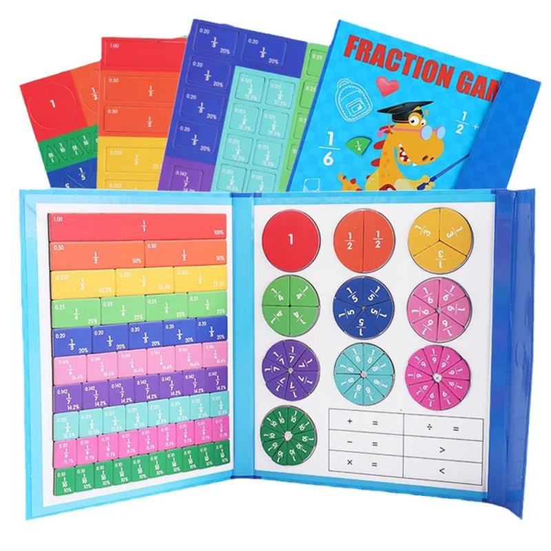  Montessori Magnetic Fraction Learning Math Toy