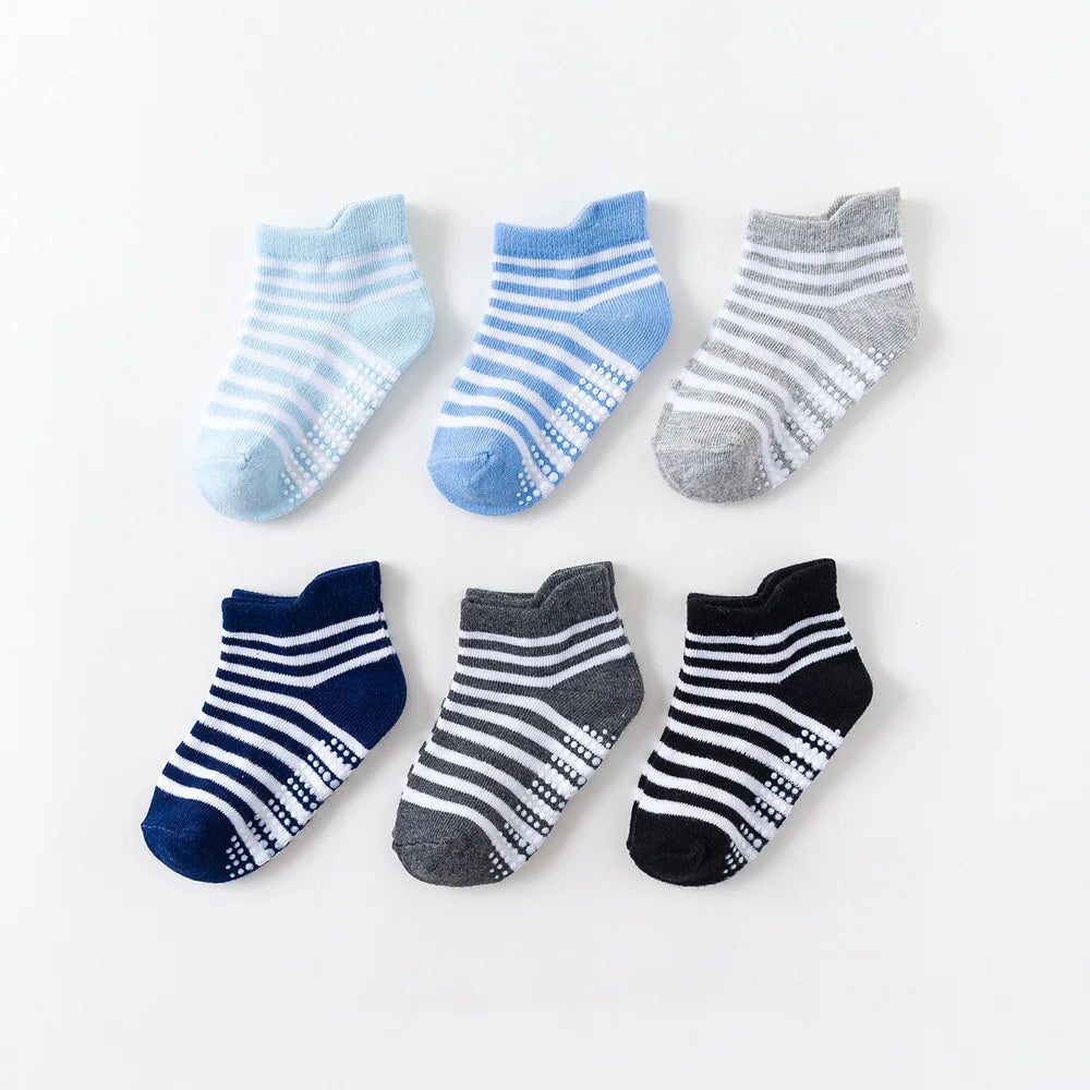 Children's Anti-Slip Boat Socks for Boys Girl Low Cut