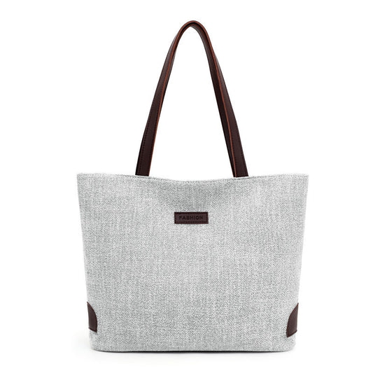 Splice One Shoulder Handbag Woven Casual Mommy Bag Women's Bag
