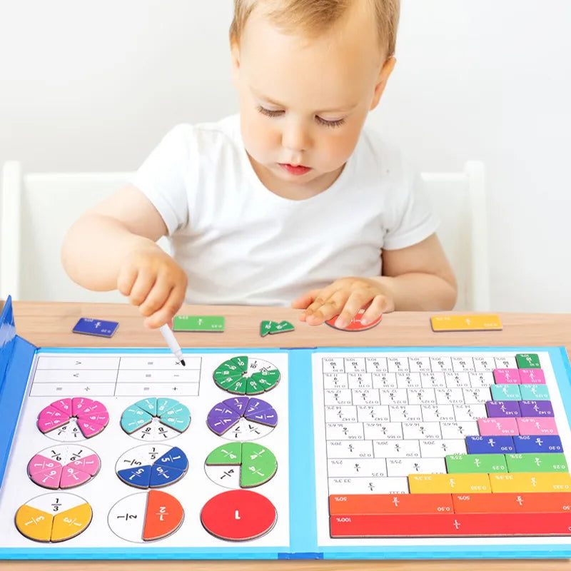  Montessori Magnetic Fraction Learning Math Toy