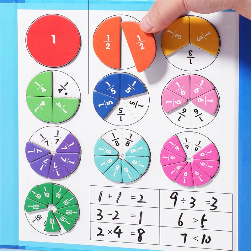  Montessori Magnetic Fraction Learning Math Toy