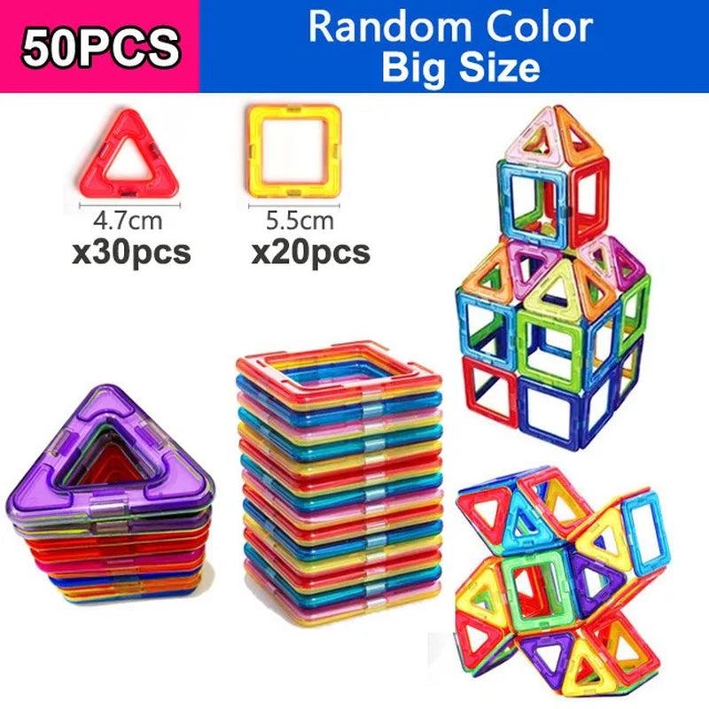 Kids Magnetic Toys Standard Size Magnet Blocks Construction Set Model Building Blocks Educational Toys for Children Gifts