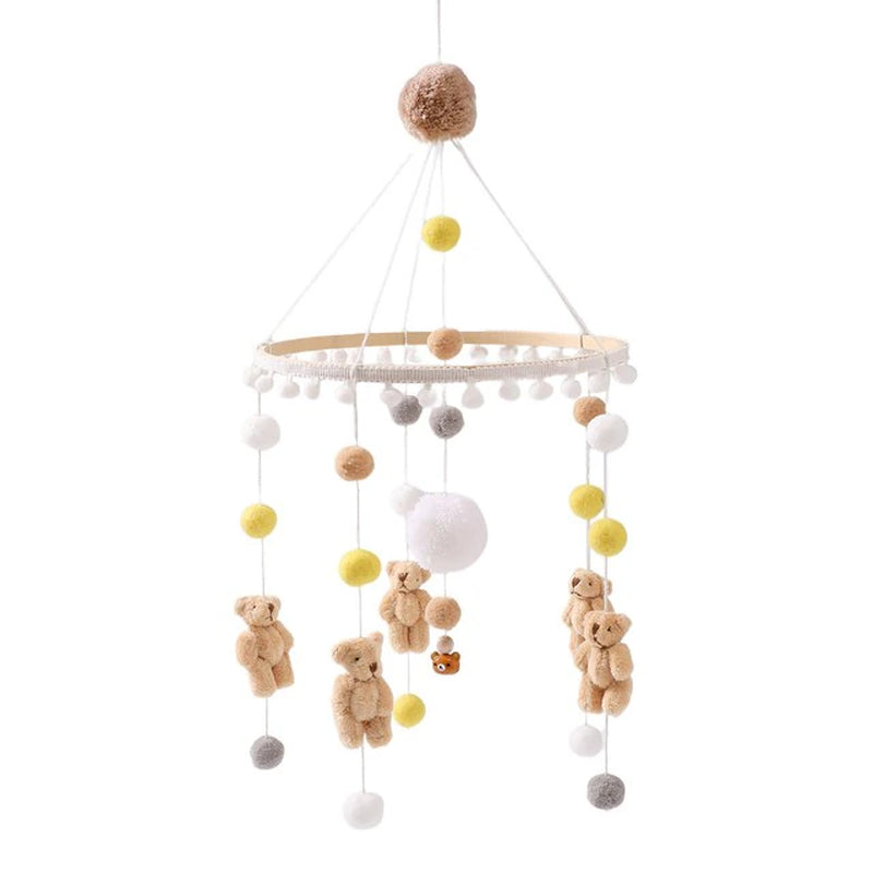 Baby Rattle Toy 0-12 Months Wooden Mobile on the Bed Newborn Music Box Bed Bell Hanging Toys Holder Bracket Infant Crib Boy Toys