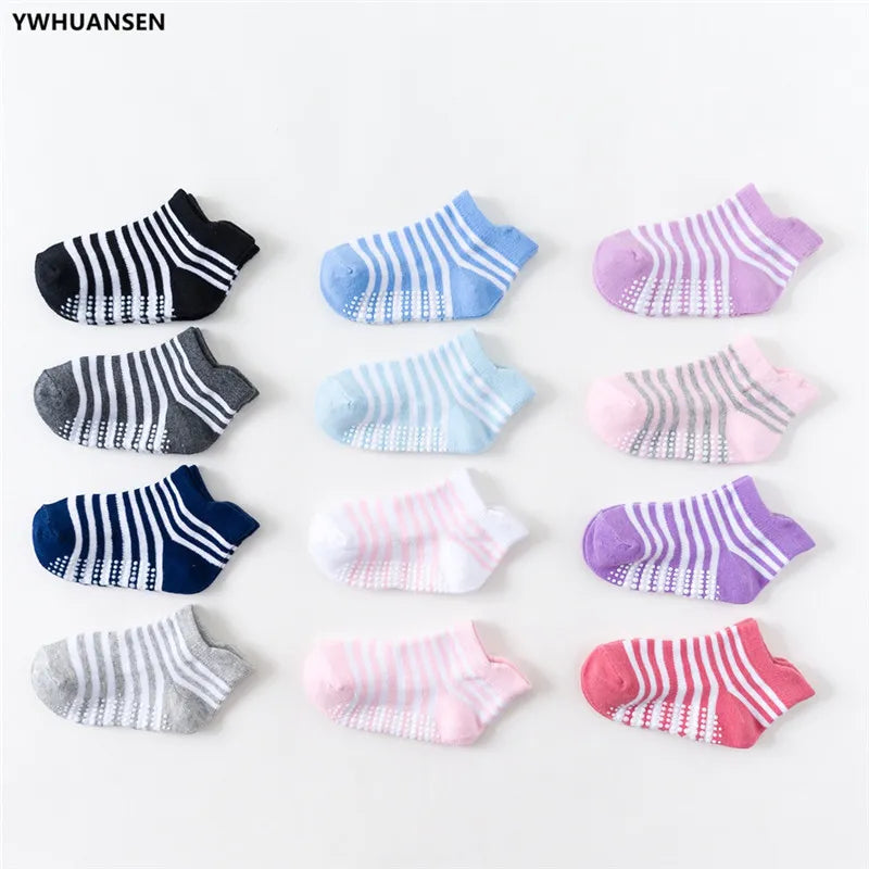 Children's Anti-Slip Boat Socks for Boys Girl Low Cut