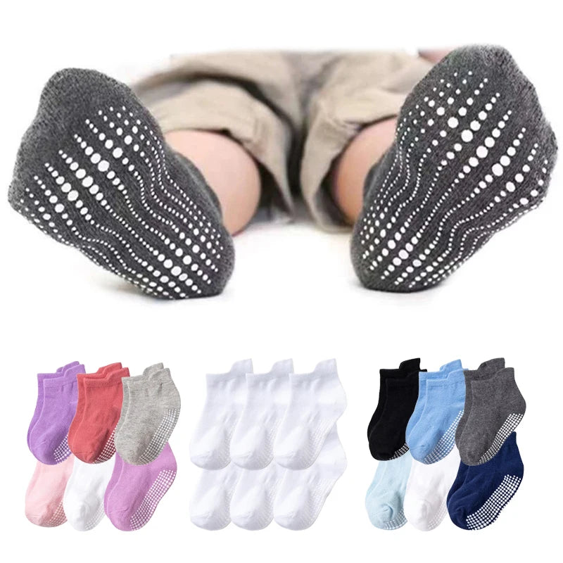 Children's Anti-Slip Boat Socks for Boys Girl Low Cut