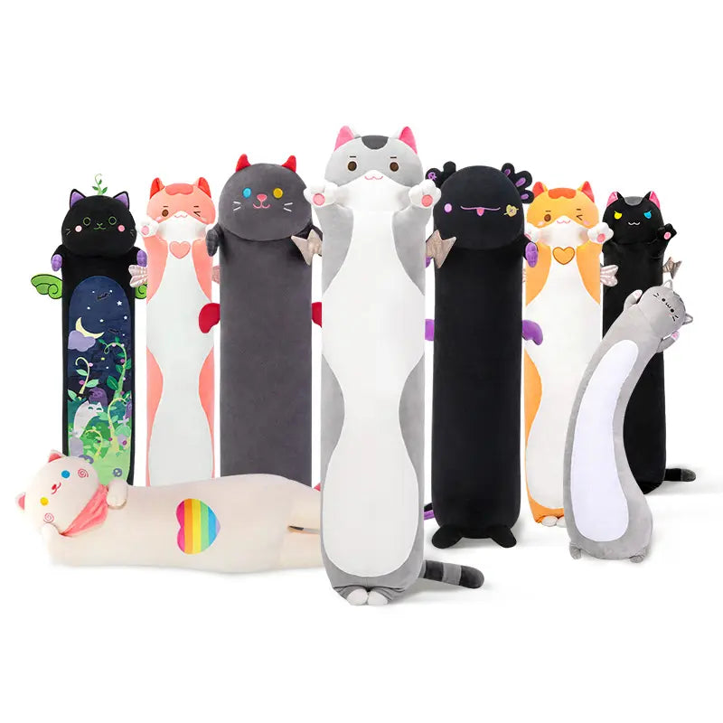 [New Arrival!!] Mewaii Long Cat Plush Body Pillow, Cute Cat Stuffed Animals Soft Plushies, Kitten Plush Throw Pillow Doll Toy Gift for Girlfriend