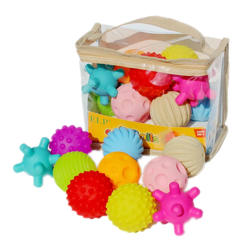 6Pcs/Set Baby Toy Ball Set Develop Baby'S Tactile Senses Toy Touch Hand Ball Toys Baby Training Ball Massage Soft Ball