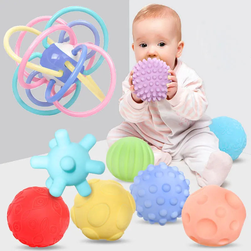 6Pcs/Set Baby Toy Ball Set Develop Baby'S Tactile Senses Toy Touch Hand Ball Toys Baby Training Ball Massage Soft Ball