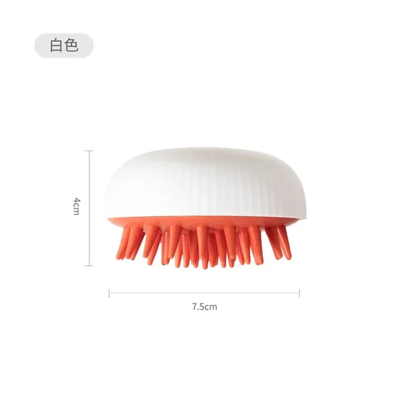 Silicone Scalp Massage Brush for Hair Washing and Body Cleansing