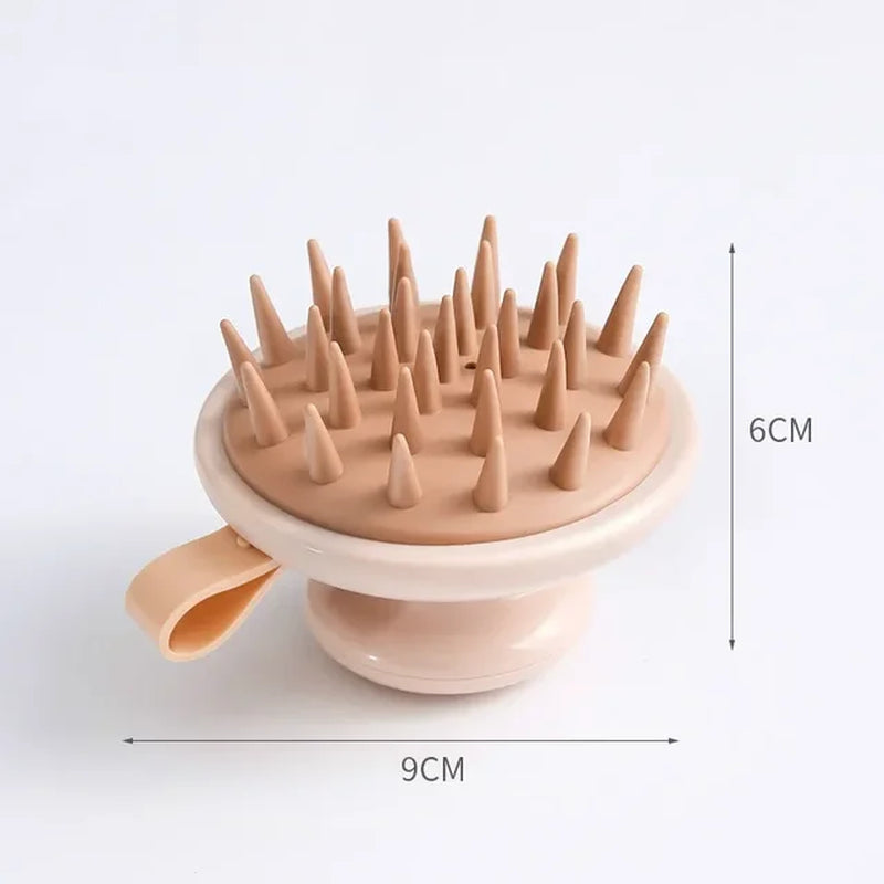 Silicone Scalp Massage Brush for Hair Washing and Body Cleansing