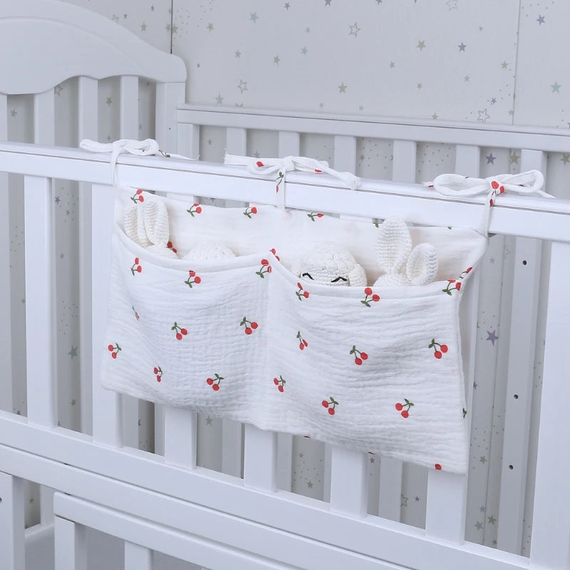 1Pc Portable Baby Crib Storage Bag Multifunctional Newborn Bed Headboard Organizer for Kids Baby Bedding Diaper Bag