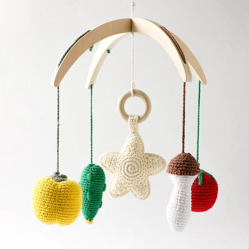 Baby Rattle Toy 0-12 Months Wooden Mobile on the Bed Newborn Music Box Bed Bell Hanging Toys Holder Bracket Infant Crib Boy Toys