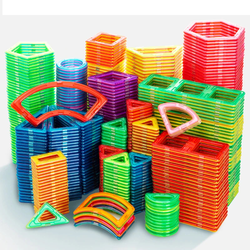 Kids Magnetic Toys Standard Size Magnet Blocks Construction Set Model Building Blocks Educational Toys for Children Gifts