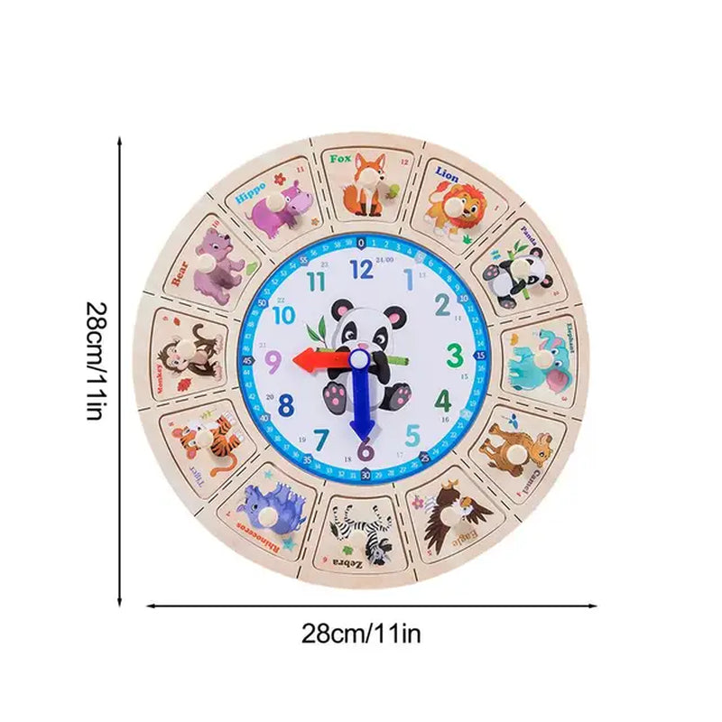 Montessori Wooden Clock Kids Toys Time Learning Teaching Aids Toys for Children Life Skills Training Games Kids Educational Toys