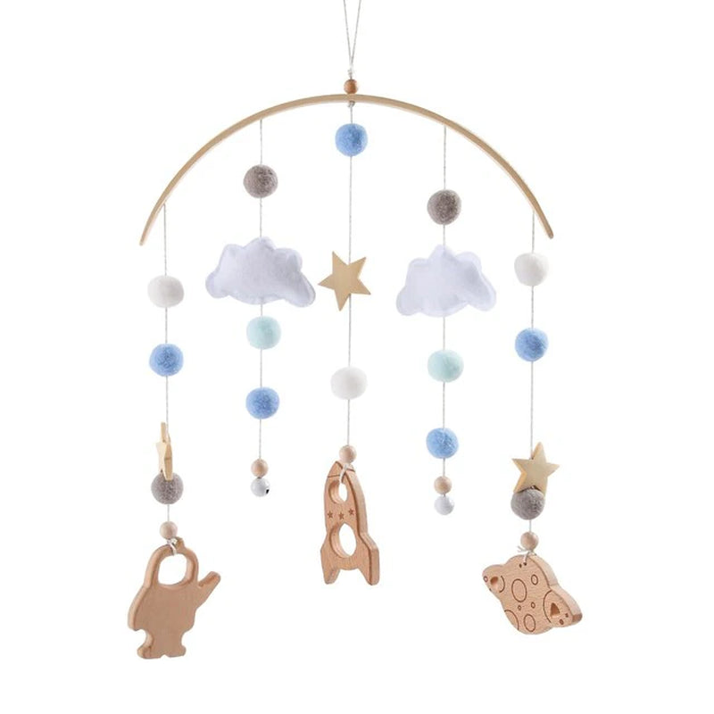 Baby Rattle Toy 0-12 Months Wooden Mobile on the Bed Newborn Music Box Bed Bell Hanging Toys Holder Bracket Infant Crib Boy Toys