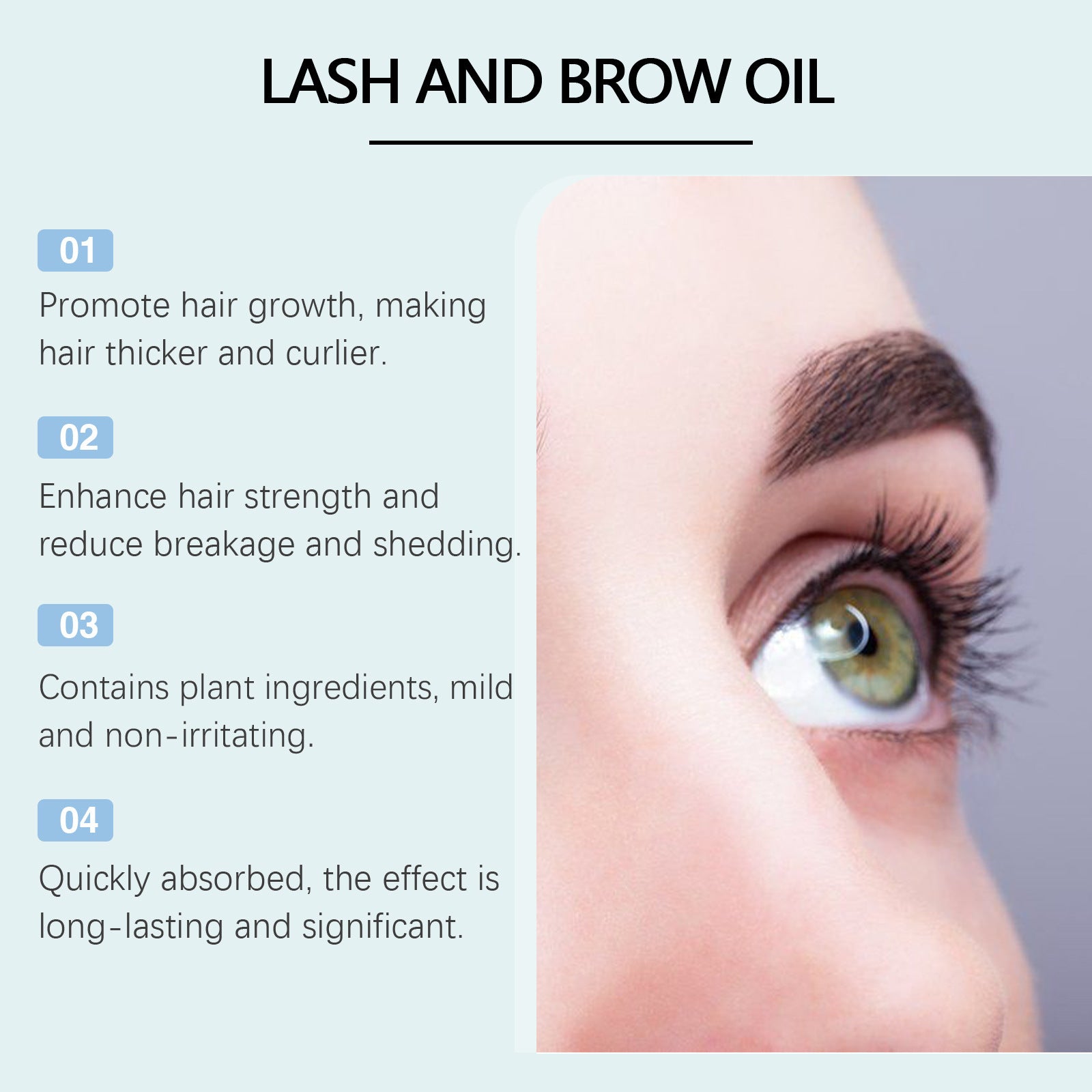 Eyelash Eyebrow Care Natural Makeup Black