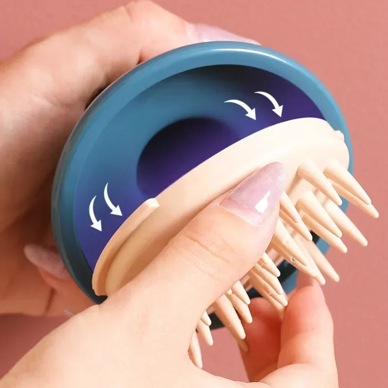 Silicone Scalp Massage Brush for Hair Washing and Body Cleansing