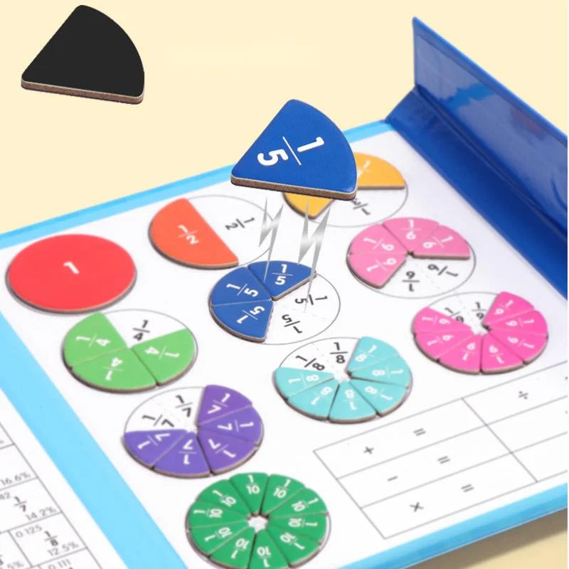  Montessori Magnetic Fraction Learning Math Toy