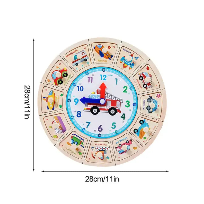 Montessori Wooden Clock Kids Toys Time Learning Teaching Aids Toys for Children Life Skills Training Games Kids Educational Toys