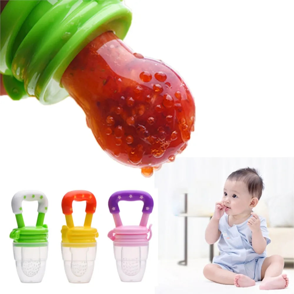 Silicone Baby Pacifier Fruit Nipple Soother Toddler Kids Pacifier Feeder Learn Feeding for Fruits Food Baby Feeding Pacifier