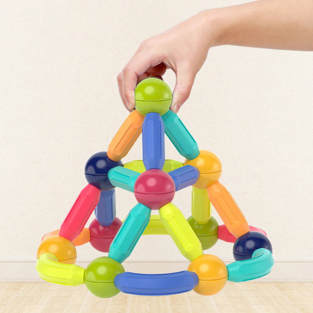 Magnetic Building Sticks Blocks Toy for Toddlers Montessori Stem Educational Construction Set Magnet Toys for Kids