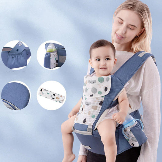 Baby Carrier Waist Stool with Storage Bag Kangaroo Shoulder Swaddle Sling Infant Kid Wrap Ergonomic Backpack Hipseat