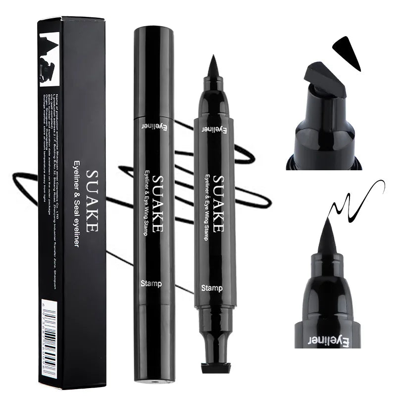 SUAKE Double Head Eyeliner & Eye Wing Stamp Quick Dry Waterproof Lasting Liquid Eyeliner Stamp No Fading Hot Sales Cosmetics 2G