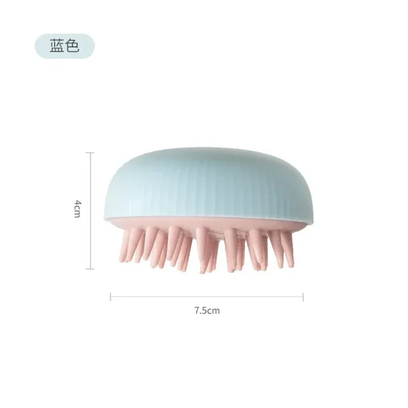 Silicone Scalp Massage Brush for Hair Washing and Body Cleansing