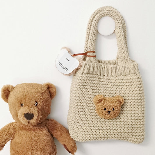 Korean Bear Wool Knitted Mommy Bag