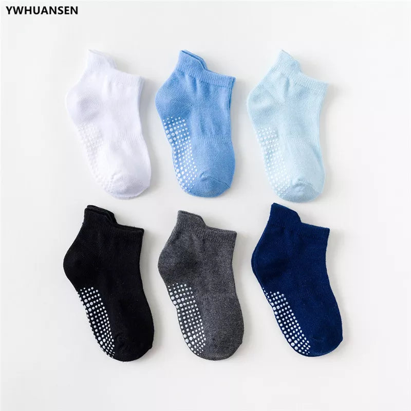 Children's Anti-Slip Boat Socks for Boys Girl Low Cut