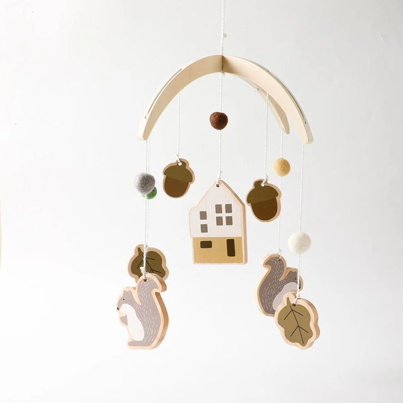 Baby Rattle Toy 0-12 Months Wooden Mobile on the Bed Newborn Music Box Bed Bell Hanging Toys Holder Bracket Infant Crib Boy Toys