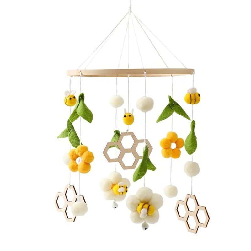 Baby Rattle Toy 0-12 Months Wooden Mobile on the Bed Newborn Music Box Bed Bell Hanging Toys Holder Bracket Infant Crib Boy Toys