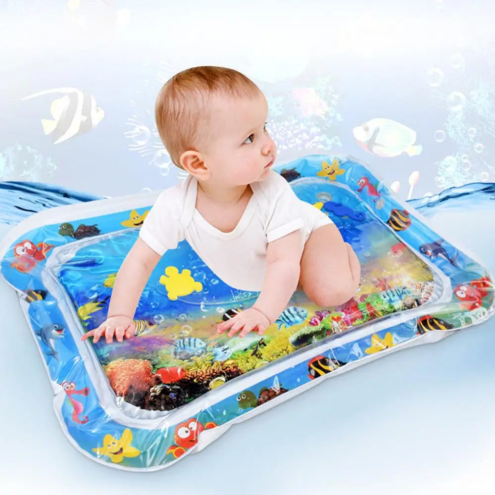 Baby Inflatable Water Mat, Infants Summer Beach Water Mat for Infants Toddlers Summer Fun Activity Play Toys Baby Pillows