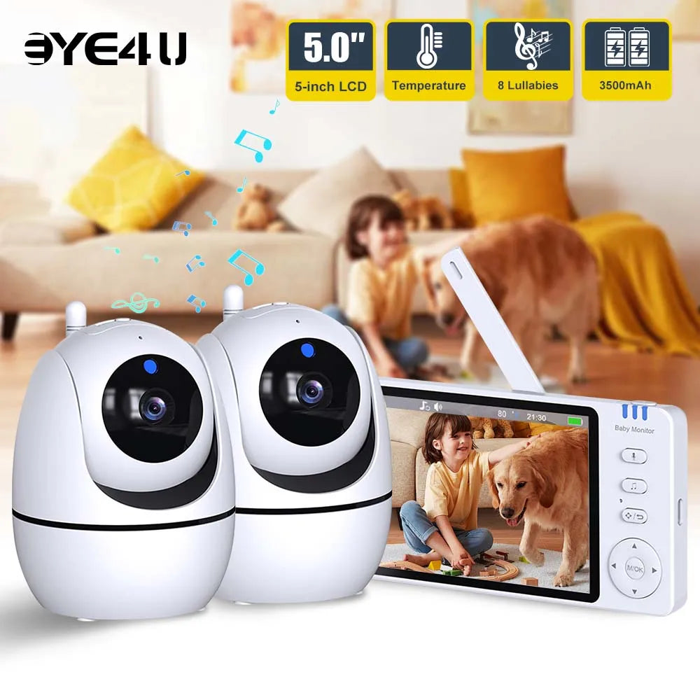 Professional title: 
"5-Inch Video Baby Monitor with Pan Tilt Camera, 2.4G Wireless Transmission, Temperature Display, Home Security Surveillance Camera"