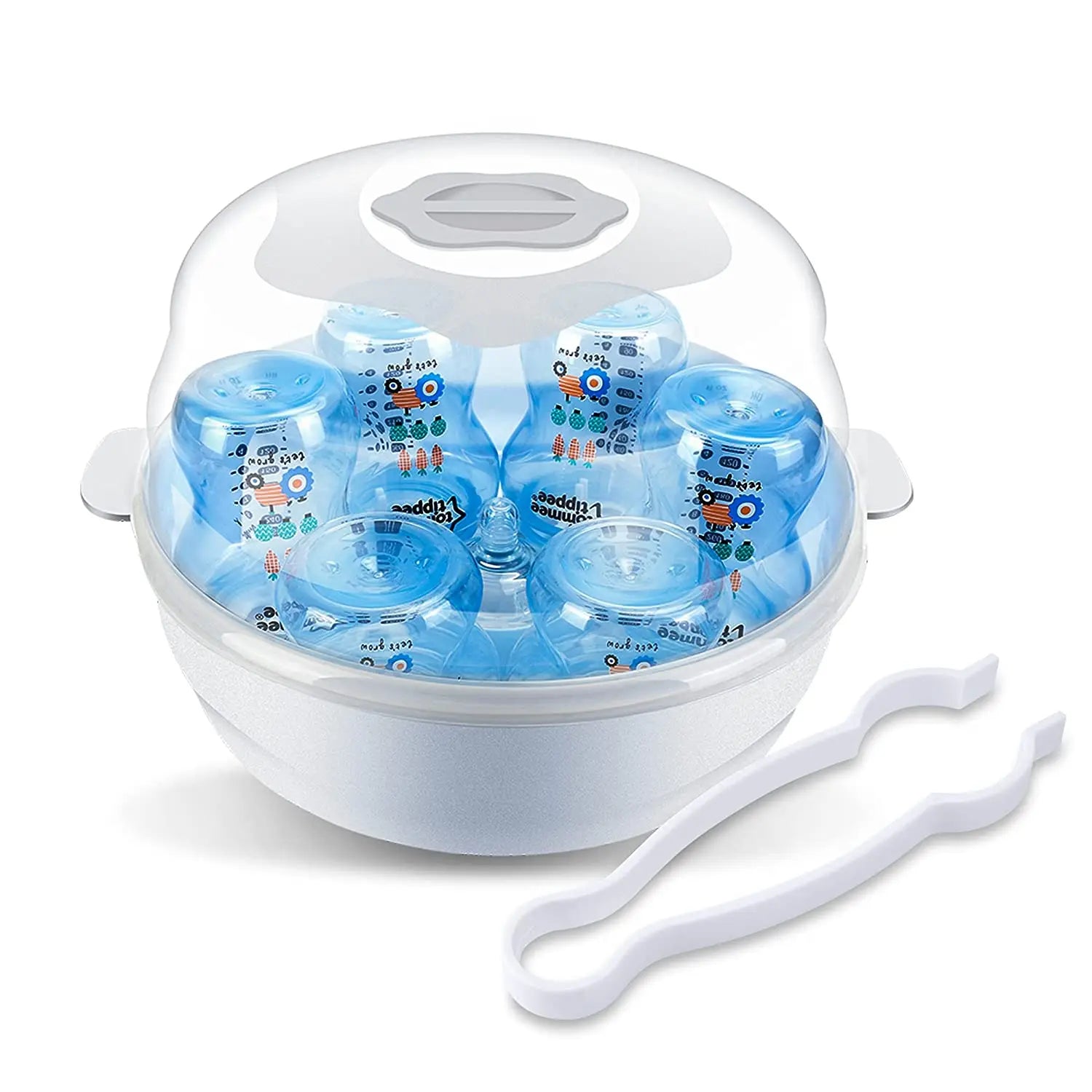 Microwave Steam Steriliser for Baby Bottles High Temperature Microwave Steam Nipple Sterilizer Baby Bottle Holder Storage