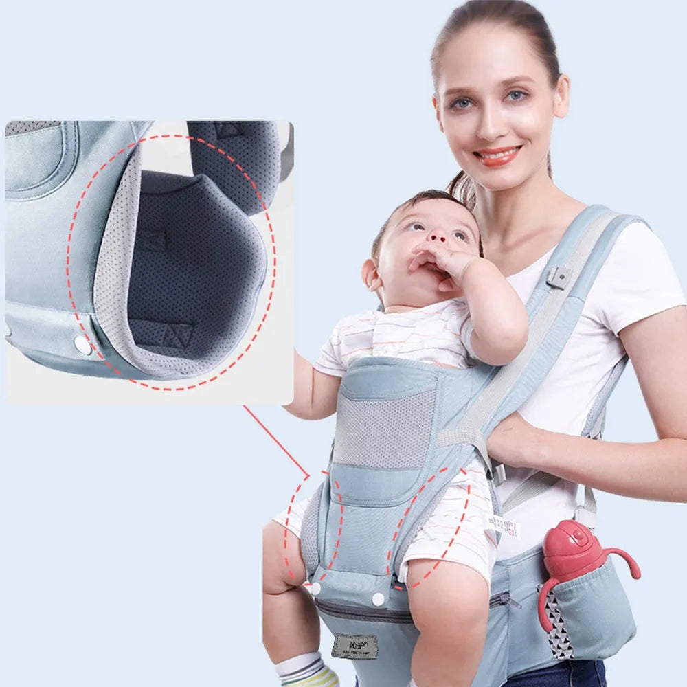 Baby Carrier Waist Stool with Storage Bag Kangaroo Shoulder Swaddle Sling Infant Kid Wrap Ergonomic Backpack Hipseat