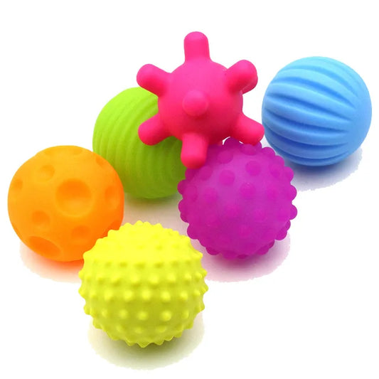 6Pcs/Set Baby Toy Ball Set Develop Baby'S Tactile Senses Toy Touch Hand Ball Toys Baby Training Ball Massage Soft Ball